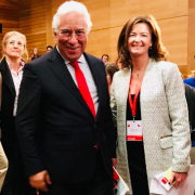 Antonio Costa in Tanja Fajon februarja 2019 v Madridu na kongresu PES.