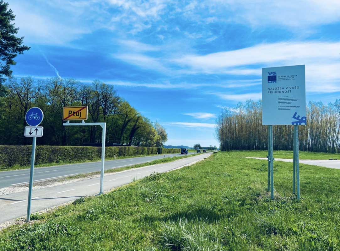 Asfaltiranje dela poti in ureditev kolesarke odsek III Ptuj– Markovci–Gorišnica.