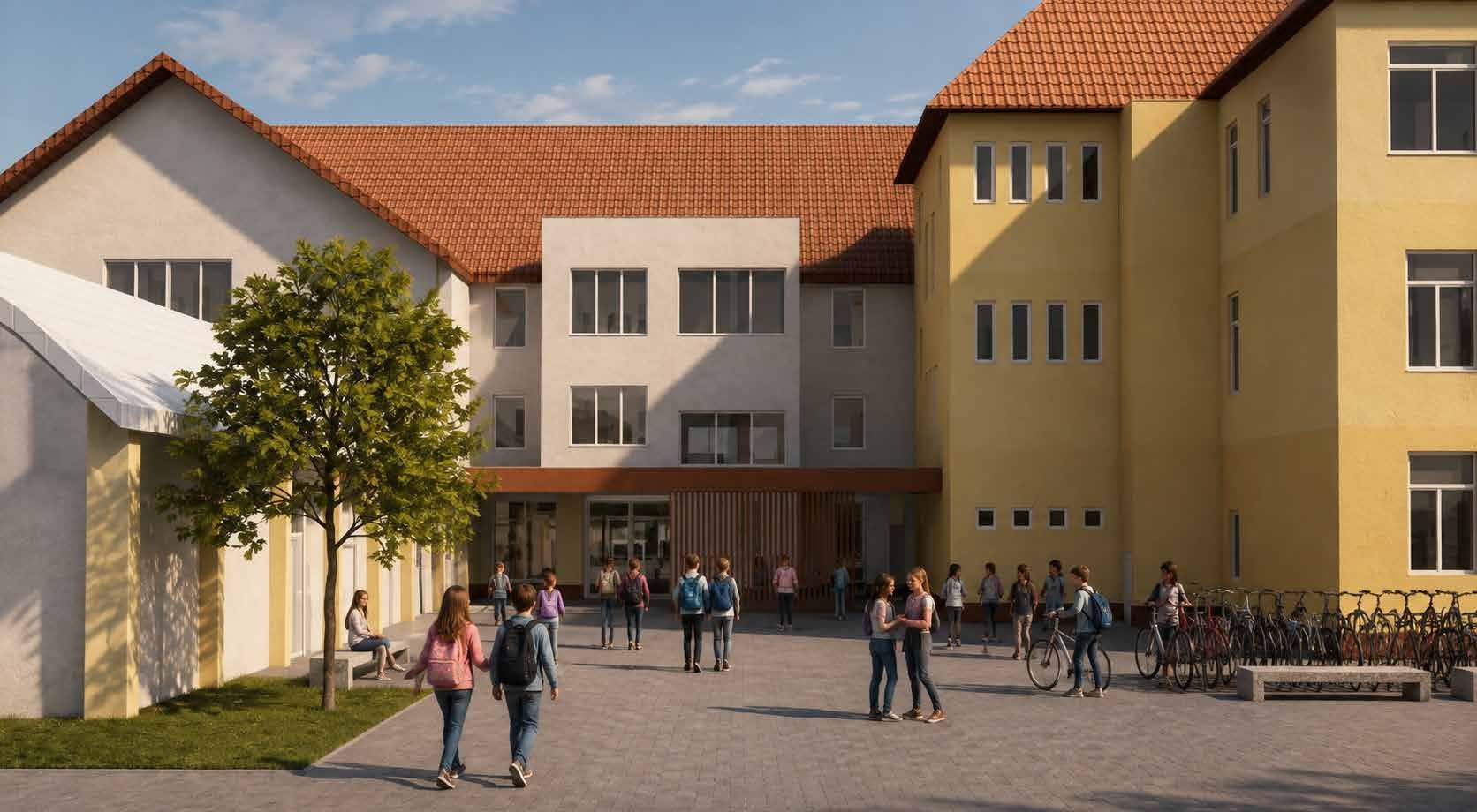 Prikaz načrtovane nadzidave OŠ Breg